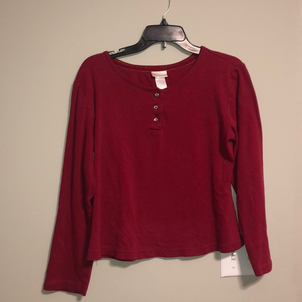 Red Crop Top with Jewel Buttons